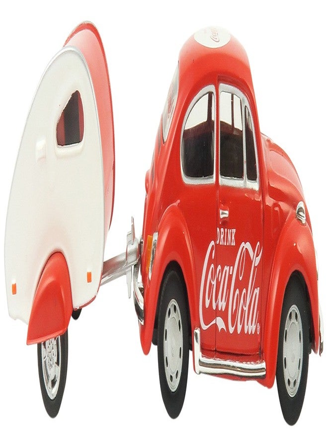 كوكا كولا سيارة فولكس فاجن بيتل موديل 1967 من موتور سيتي كلاسيكس مع مقطورة على شكل دمعة - Image 1